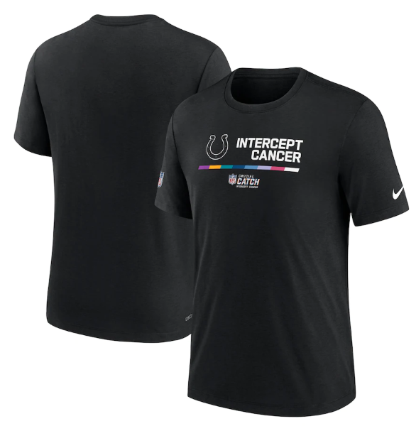 Men's Indianapolis Colts 2022 Black Crucial Catch Performance T-Shirt Men's Indianapolis Colts 2022 Black Crucial Catch Performance T-Shirt